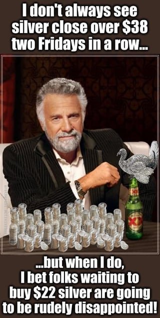 Silver is showing some strength for sure…..