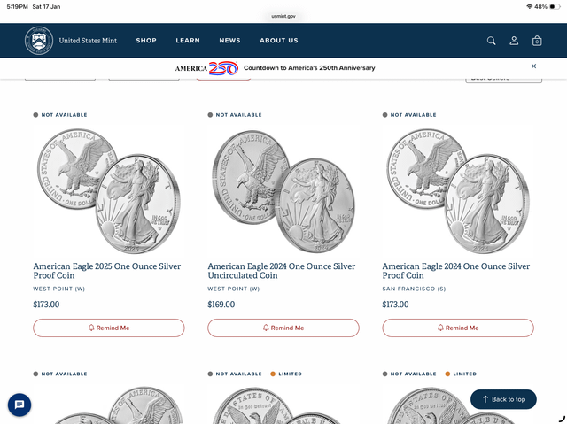 Hey, if The USMint prices an Eagle at $169. They are confirming the SILVER price in 2026 is well over $100/oz and not going down, And what are they seeing?